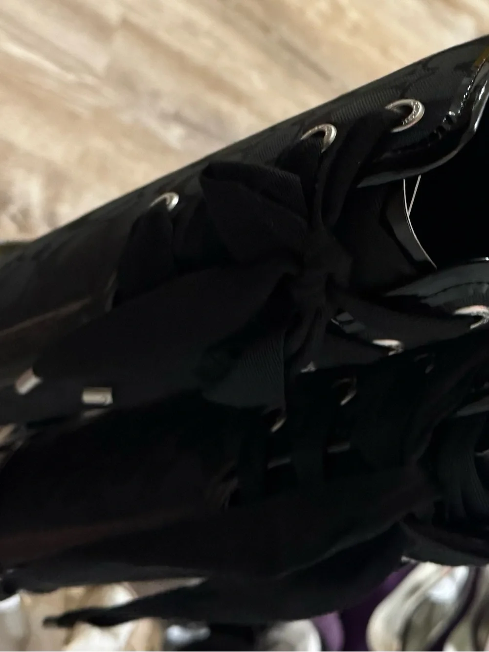 Coach Tristee Black Signature Rain Boots (New)